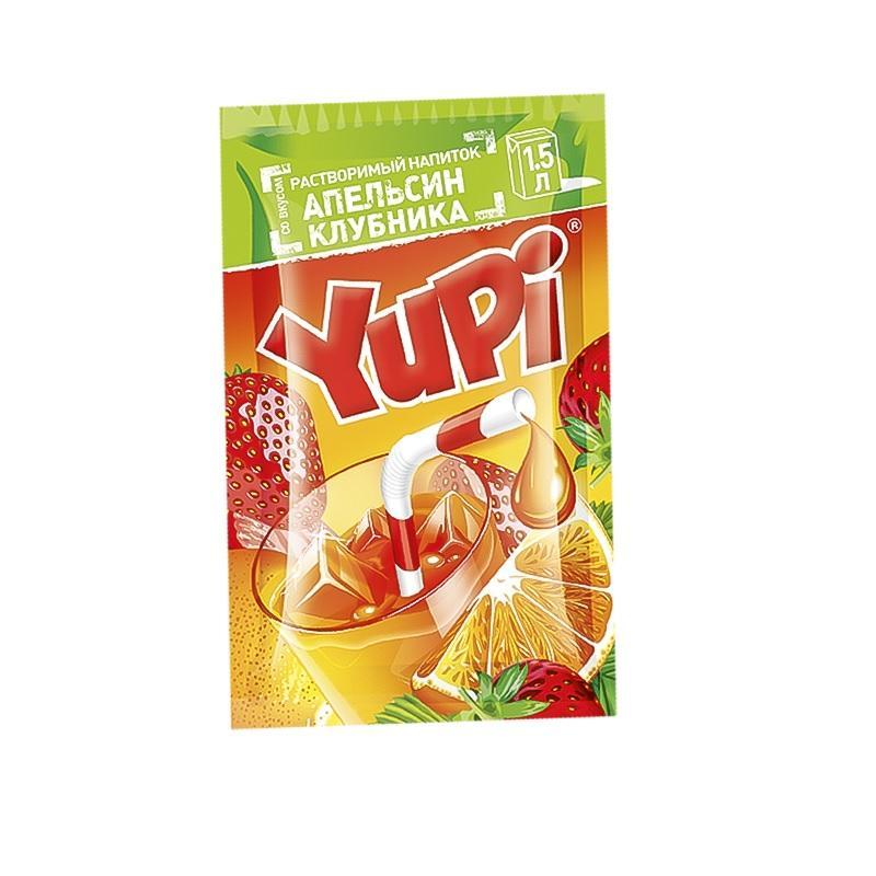 Напиток растворимый Yupi Апельсин-клубника 12 гр., флоу-пак