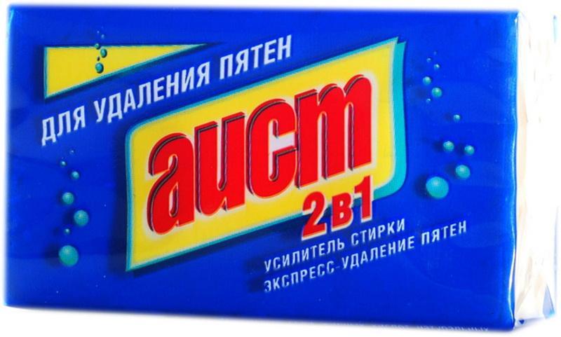 Мыло Аист 2 в 1 хозяйственное для удаления пятен 150 гр., обертка