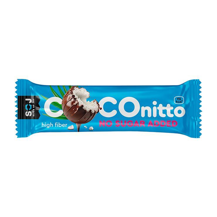 Батончик кокосовый Soj Coconitto ванильно-сливочный без сахара 40 гр., флоу-пак
