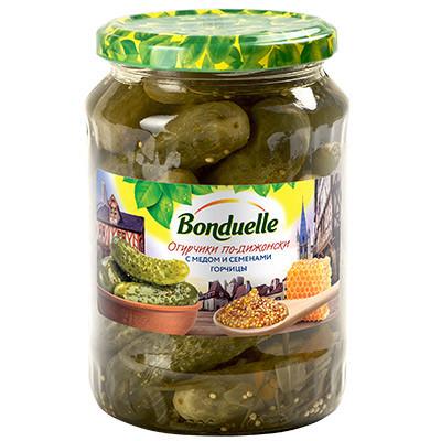 Огурцы Bonduelle по-дижонски с медом и семенами горчицы, 720 мл, стекло