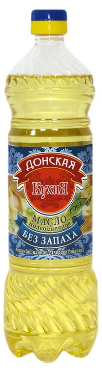 Масло подсолнечное Донская Кухня рафинированное, 900 мл., ПЭТ