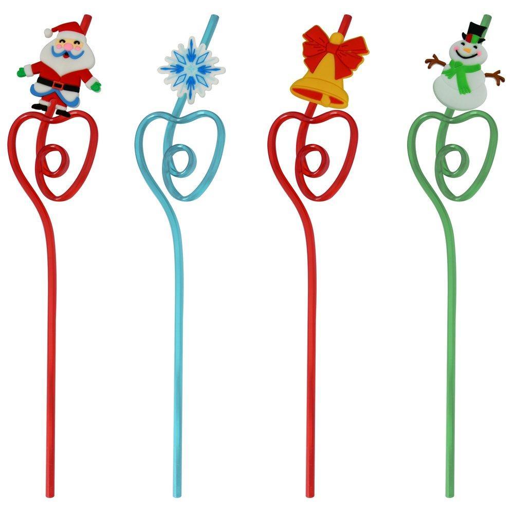 Трубочки для коктейля Мультидом волшебство 4 штуки 26 см., пакет