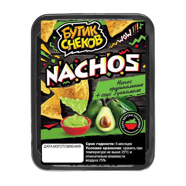 Начос Бутик Снеков с соусом гуакамоле 190 гр., пластиковая упаковка