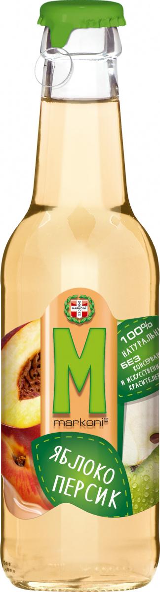Напиток MARKONI Яблоко-Персик сокосодержащий, 250 мл., стекло