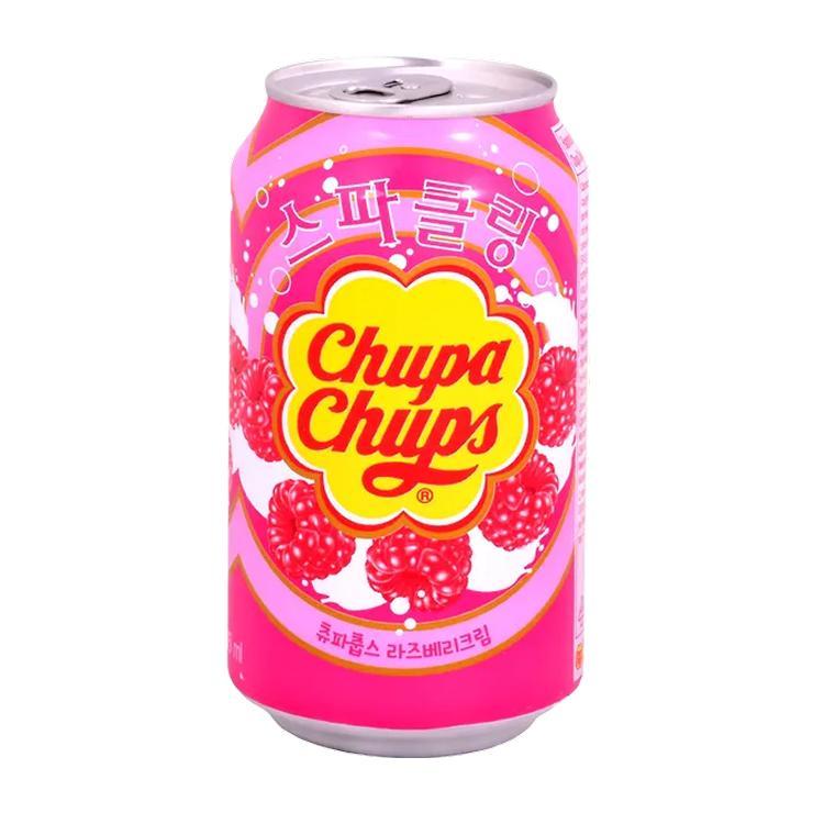 Напиток газированный Chupa Chups малина Корея 345 мл., ж/б