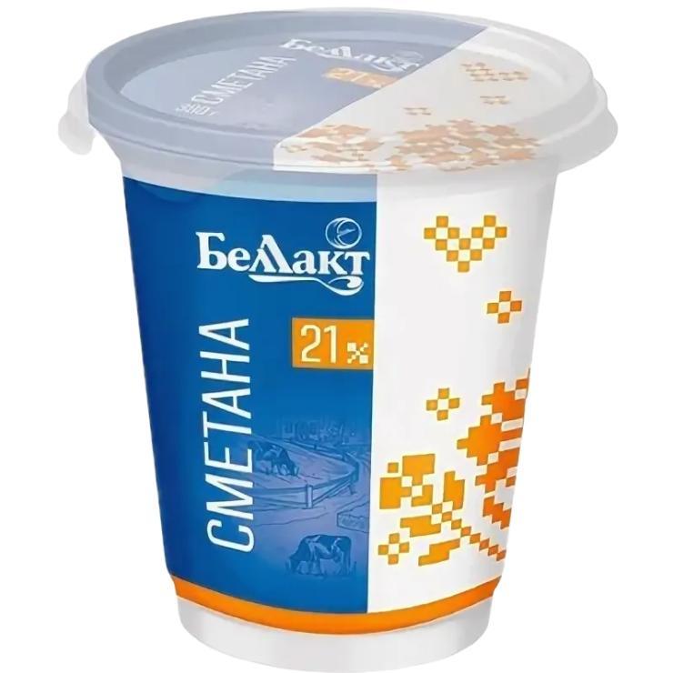 Сметана Беллакт 21 % 380 гр., стакан