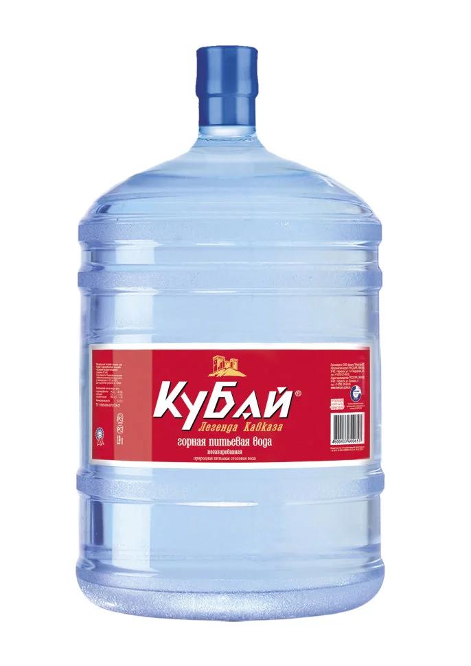 Вода негазированная Кубай минеральная 19 л., ПЭТ