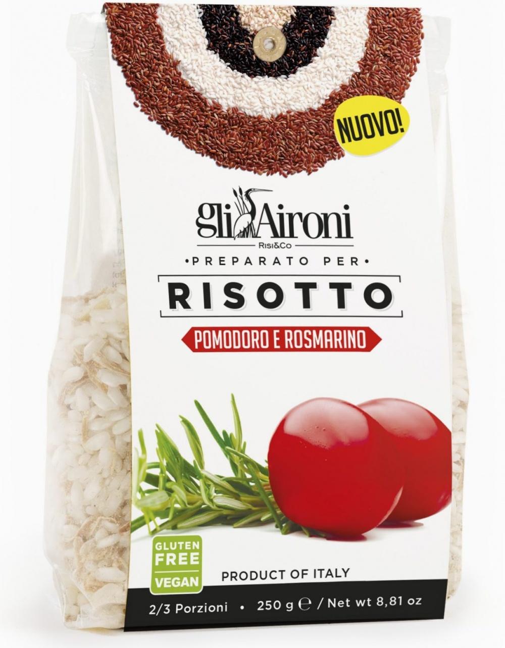 Ризотто gli Aironi с томатом и розмарином, 250 гр., пластиковый пакет