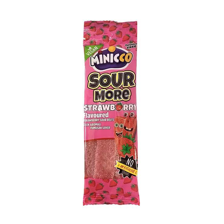 Жевательный мармелад Minicco Strawberry 50 гр., флоу-пак