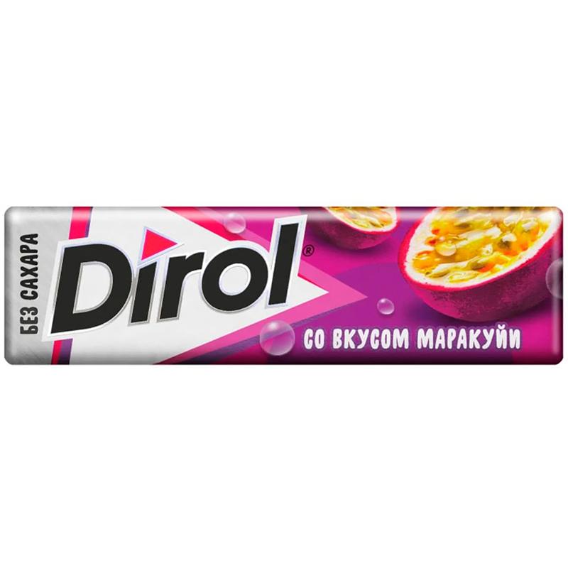 Резинка жевательная Dirol маракуйя 13,6 гр., обертка