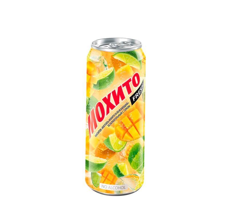 Напиток газированный Мохито fresh освежающий манго 500 мл., ж/б