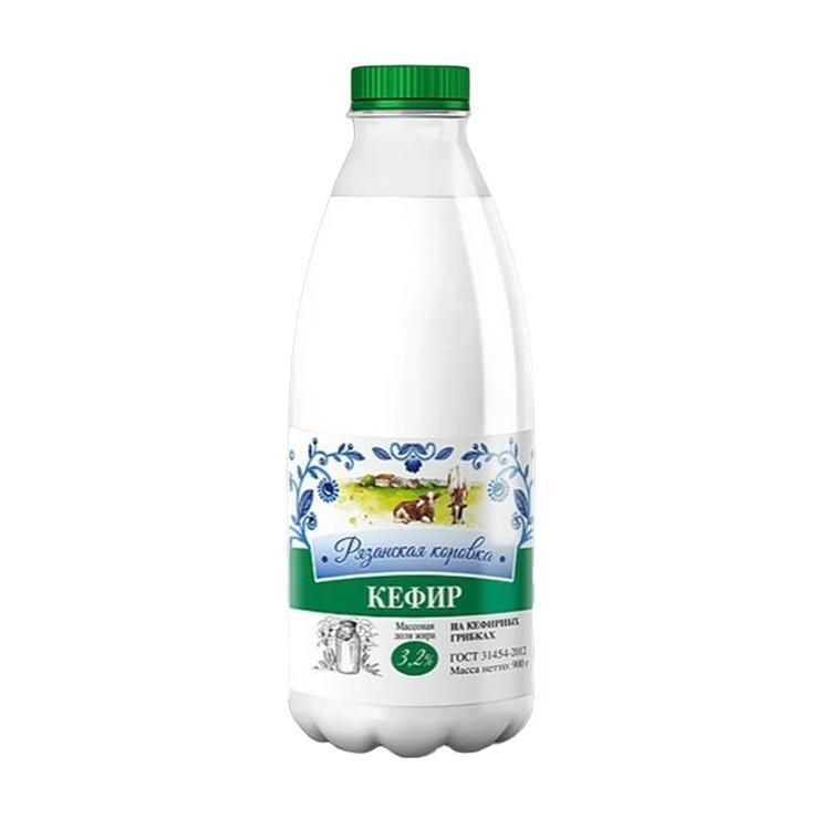 Кефир Рязанская коровка 3,2% 1 кг., ПЭТ