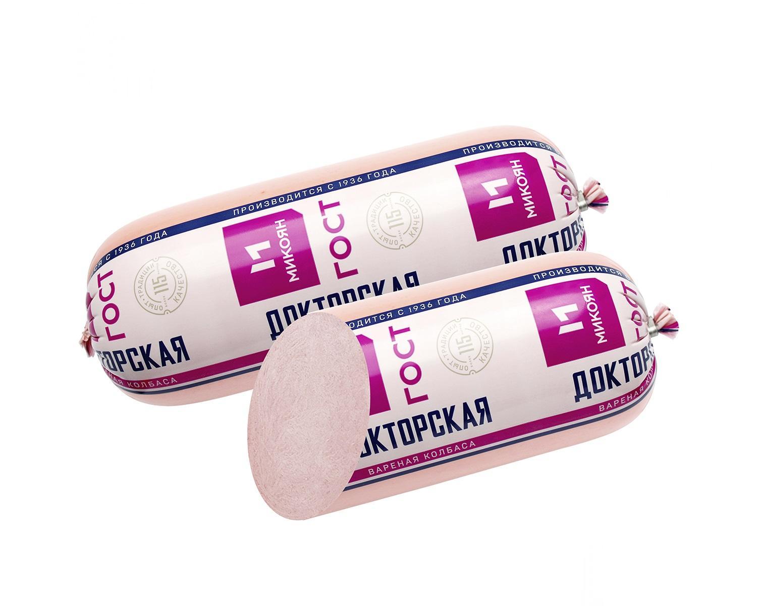 Колбаса Микоян Докторская вареная 2,6 кг., полиамид