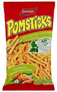 Чипсы Pomsticks картофельные со вкусом сметаны и специй, 40 гр., флоу-пак