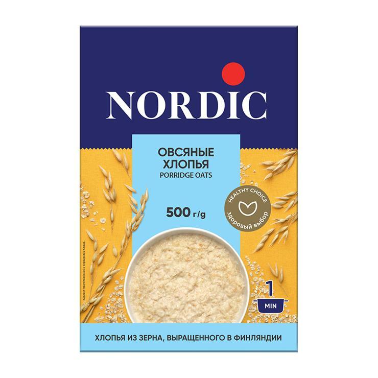 Хлопья Nordic Porridge Oats овсяные 400 гр., картон