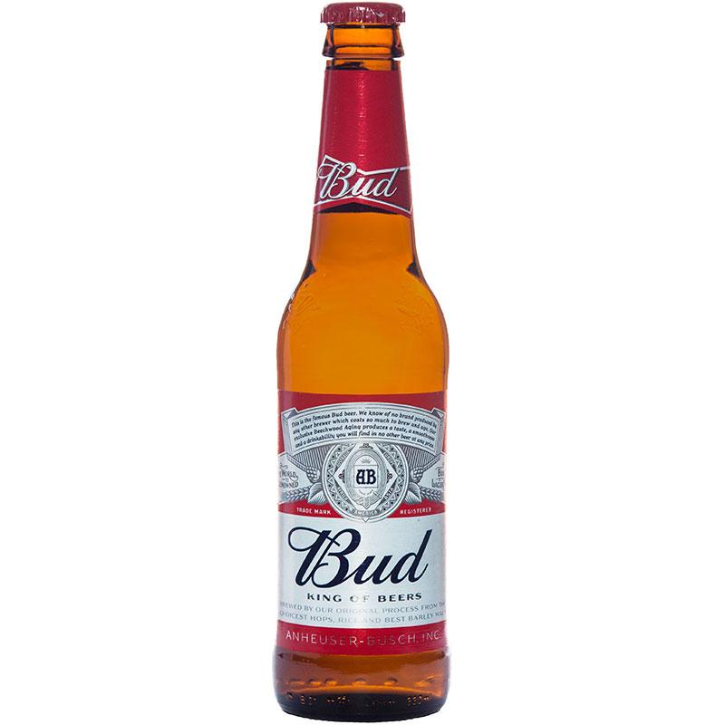 Пиво Bud светлое пастеризованное 5%, 500 мл., стекло