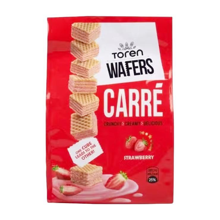 Вафли Toren Carre клубника 250 гр., флоу-пак