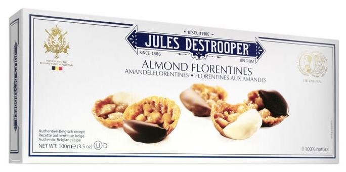 Печенье Jules Destrooper Almond Florentines 100 гр., картон