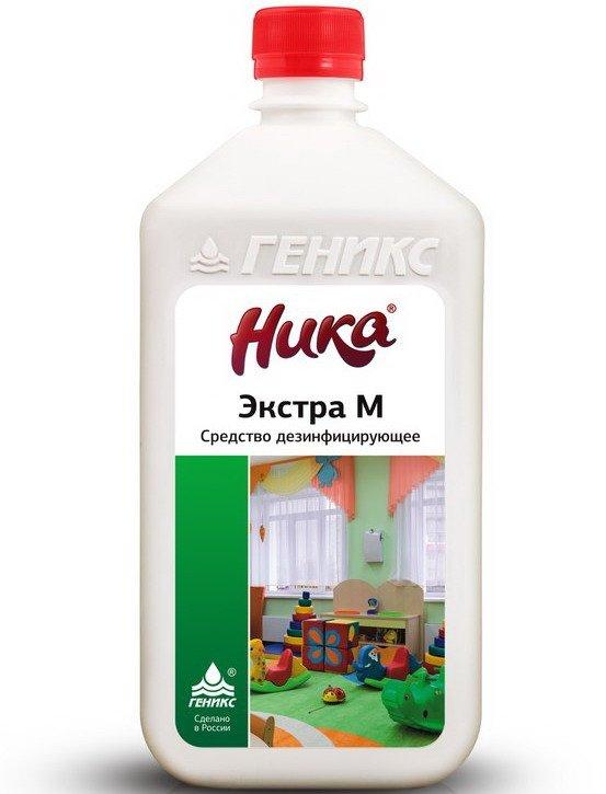 Дезинфицирующее средство Ника Экстра М, флакон, 1000 мл 12 шт/кор РОССИЯ