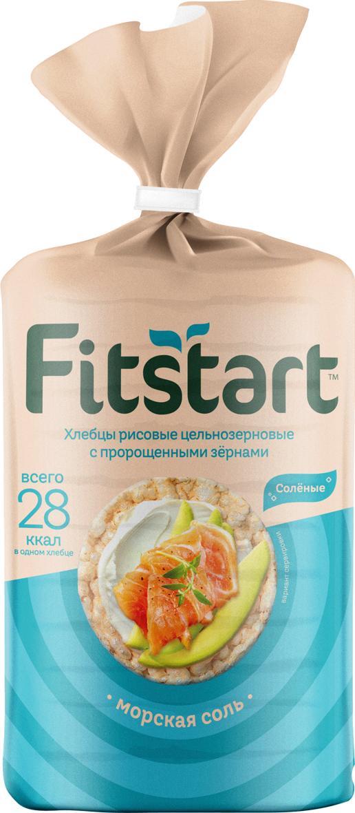 Хлебцы Fitstart Морская соль рисовые 90 гр., пакет