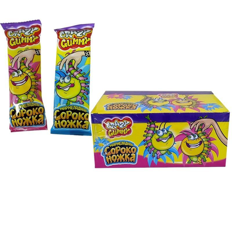 Мармелад Канди Клаб Crazy Gummy Мармеладная сороконожка 15 гр., флоу-пак