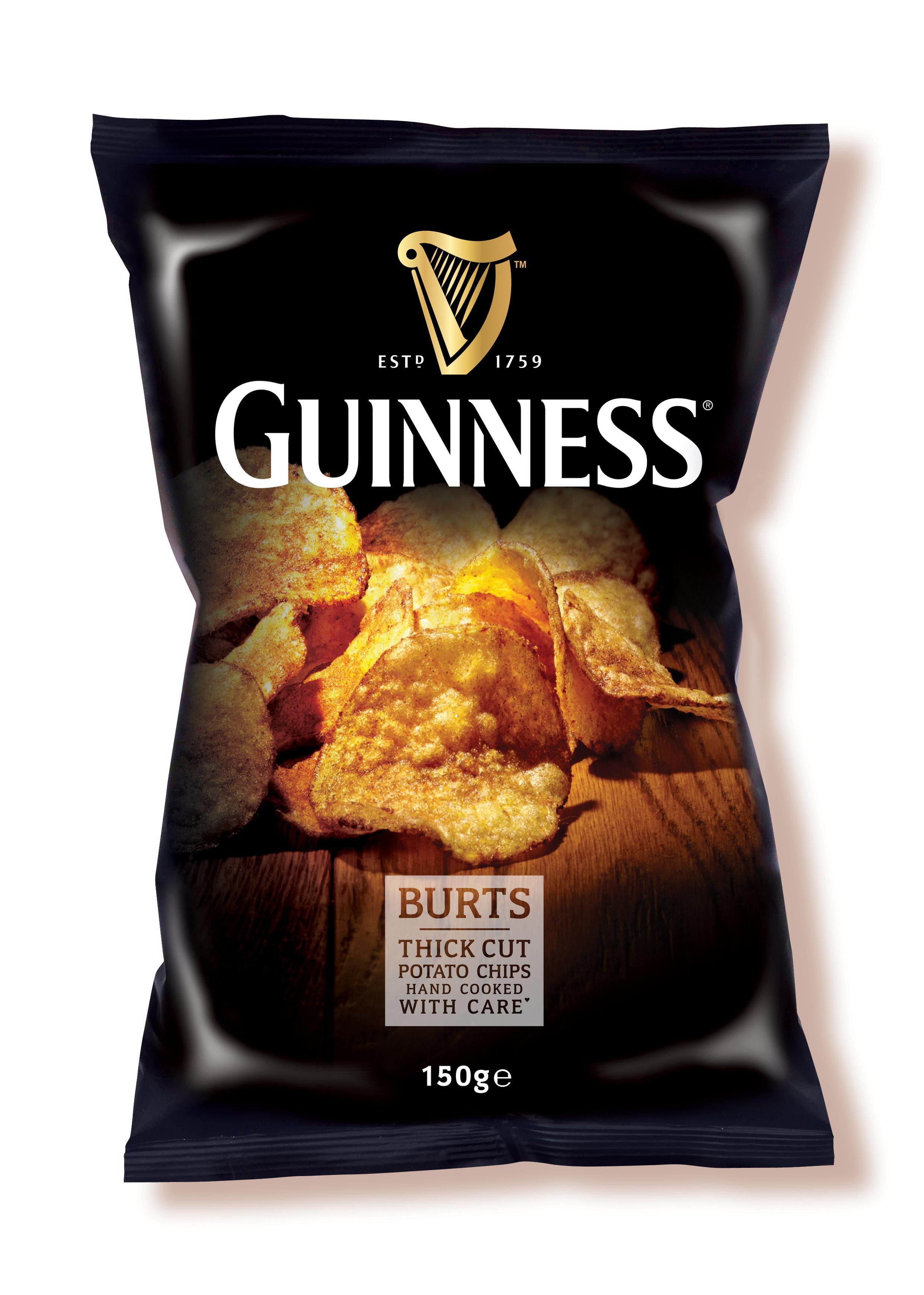 Чипсы картофельные Guinness original potato chips 150 гр., флоу-пак