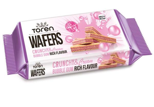 Вафли Toren wafers со вкусом жвачки 55 гр., флоу-пак