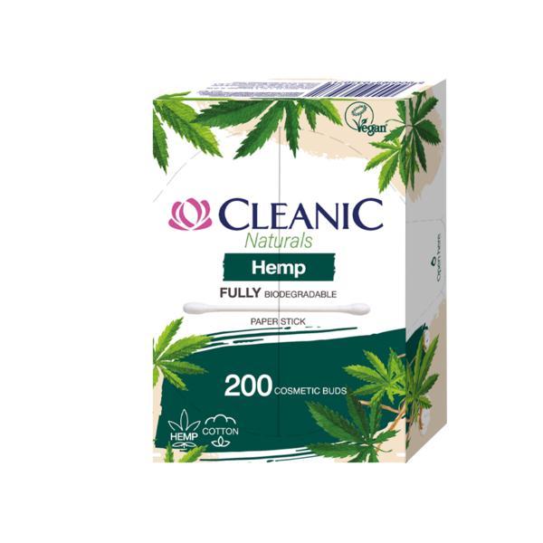 Ватные палочки CLEANIC Naturals Hemp коробка 200  шт., стик