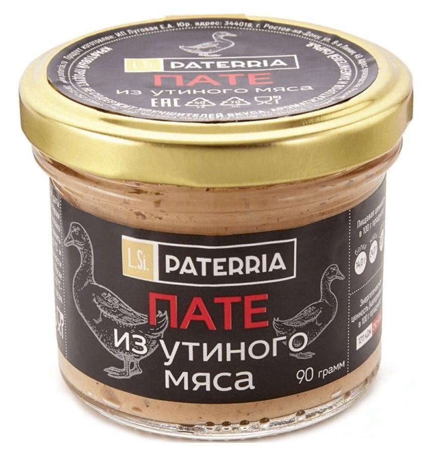 Пате Paterria из утиной печени 90 гр., стекло