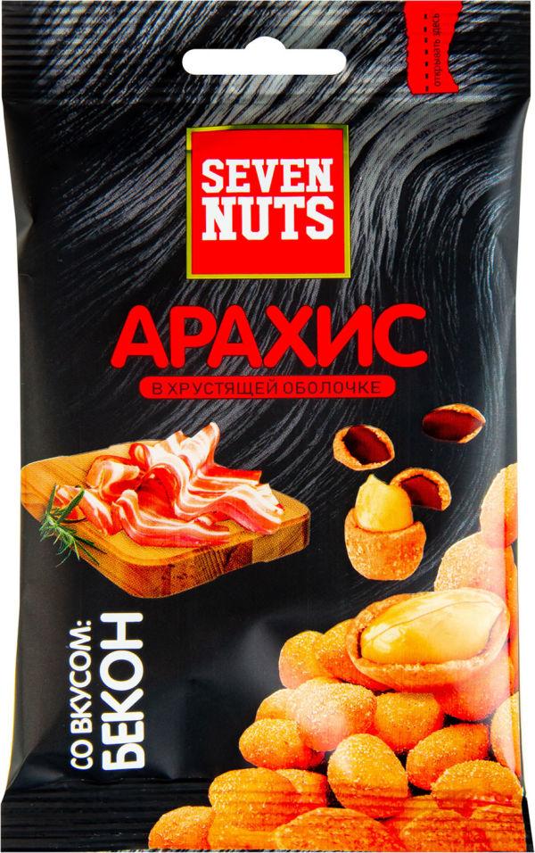 Арахис Seven Nuts в хрустящей оболочке со вкусом бекона 50 гр., флоу-пак