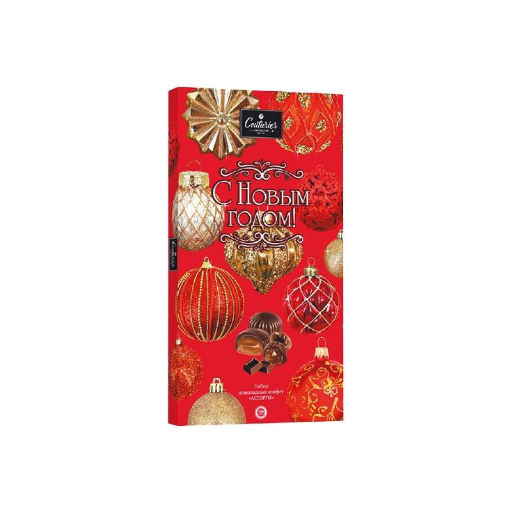 Конфеты Couturier шоколадные ассорти с помадными начинками 130 гр., картон