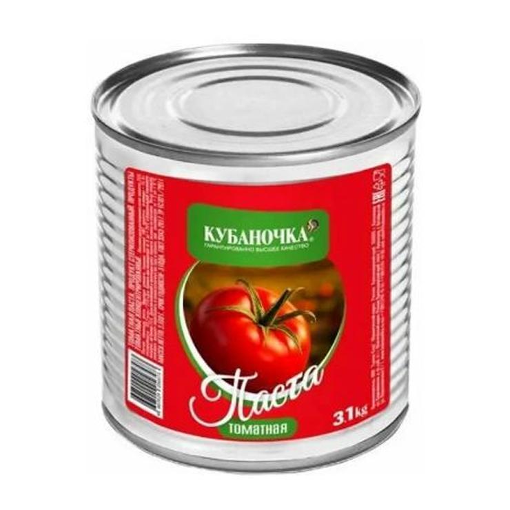 Томатная паста Кубаночка 25% 3,1 кг., ж/б
