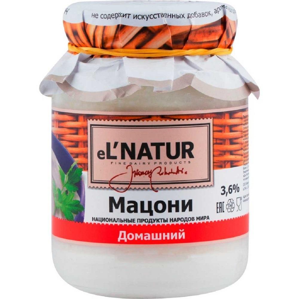 Мацони eL'Natur Домашний 3,6% 500 гр., стекло