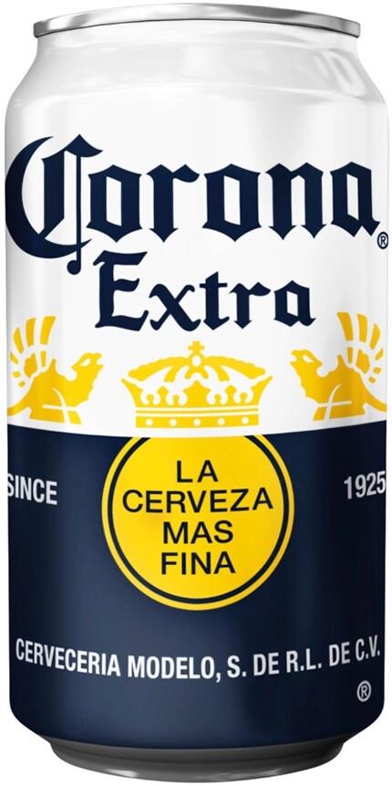 Пиво Corona Extra Belgium Бельгия 330 мл., ж/б