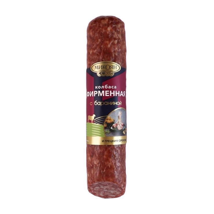 Колбаса Микоян Фирменная сырокопченая с бараниной и грецким орехом п/с 200 гр., вакуум