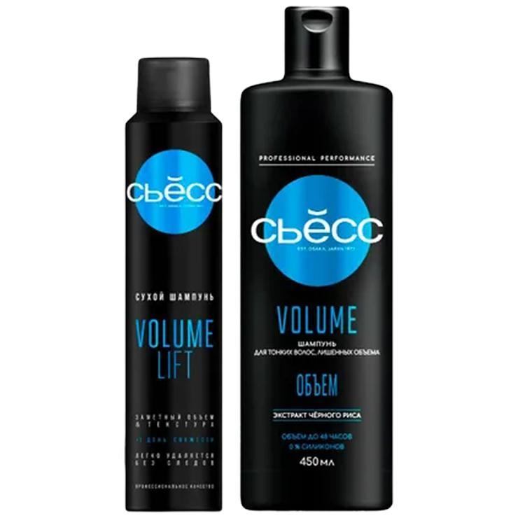 Набор для волос СЬЁСС Volume шампунь+сухой шампунь Volume 450 мл 200 мл., ПЭТ