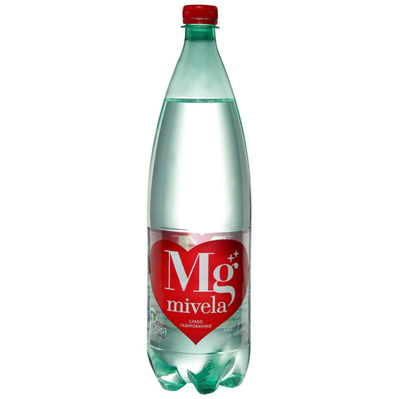 Вода газированная Mivela минеральная Mg++ 1 л., ПЭТ