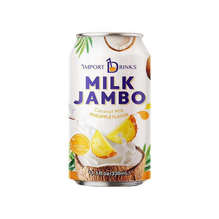Напиток сокосодержащий MILK JAMBO кокосовое молоко ананас 330 мл., ж/б