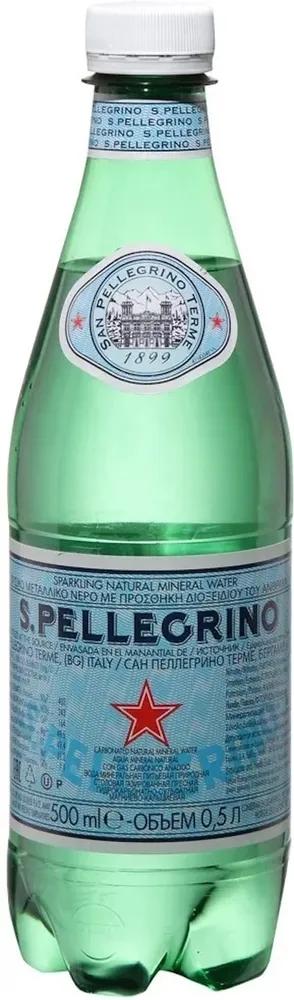 Вода газированная San Pellegrino минеральная натуральная 500 мл., ПЭТ
