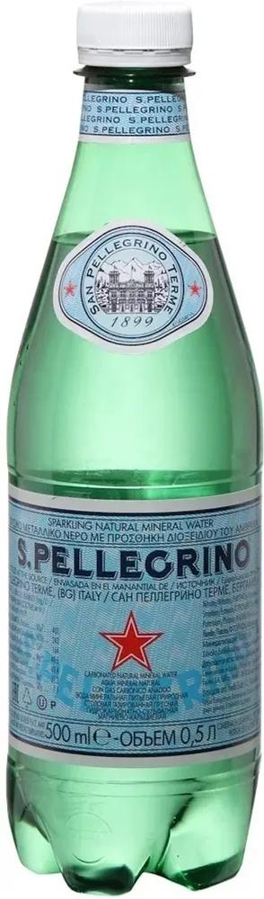 Вода Sanpellegrino минеральная натуральная газированная 500 мл., ПЭТ