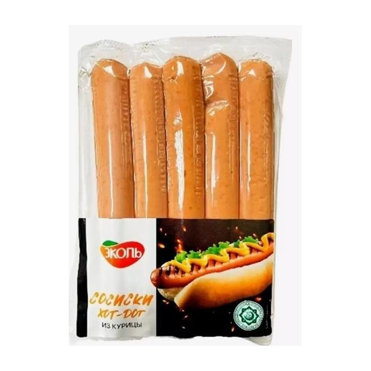 Сосиски Эколь хот - дог из курицы 400 гр., вакуум