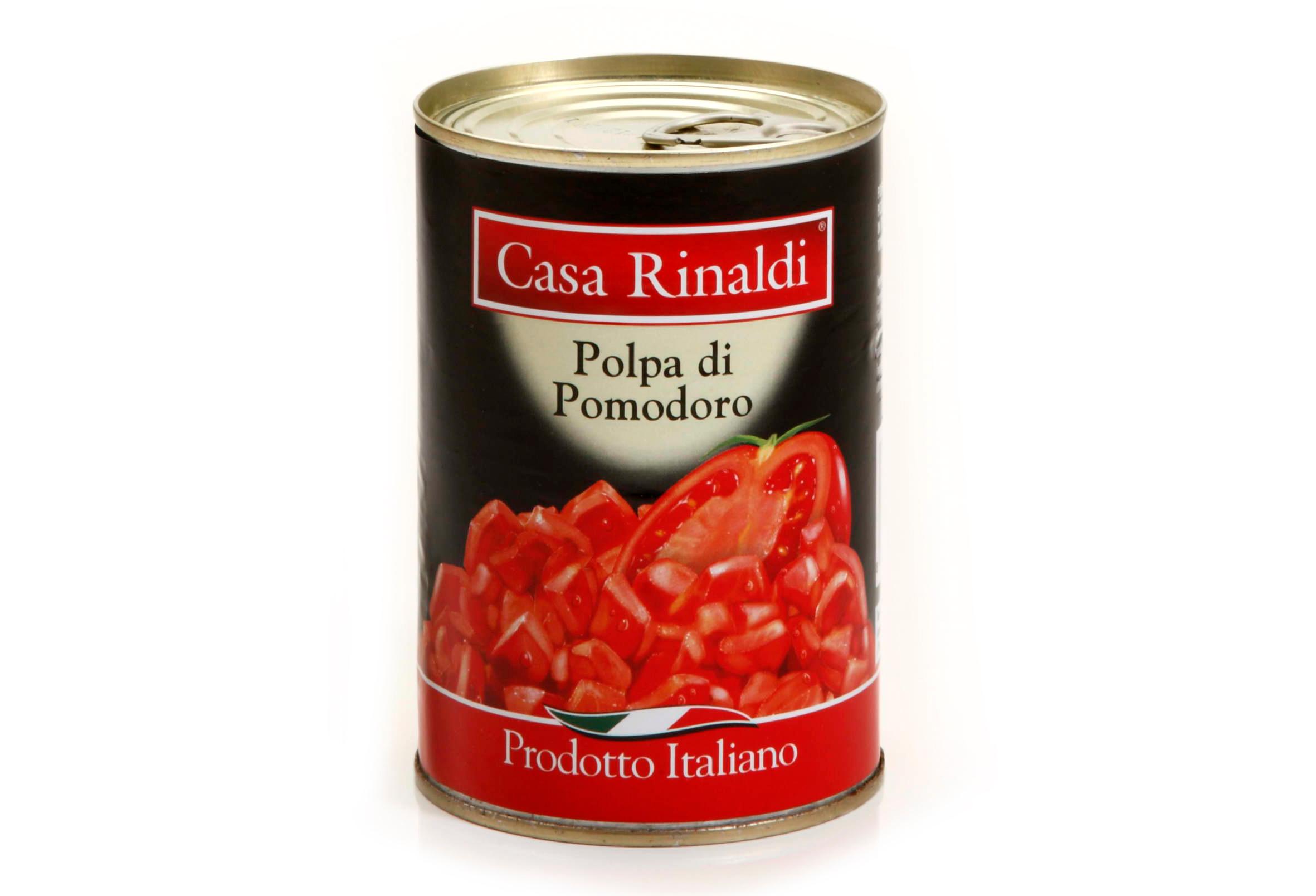 Помидоры Сasa Rinaldi кусочки в томатном соке 400 гр., ж/б
