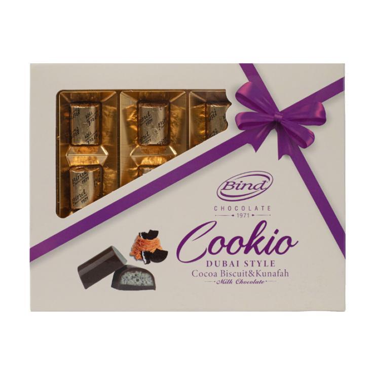 Конфеты Bind молочный шоколад с начинкой из кремового печенья с какао и кадаифом 120 гр., картон