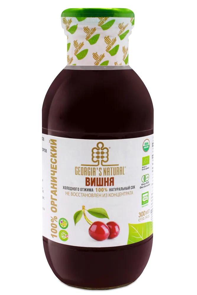 Сок GEORGIA'S NATURAL Organic вишневый холодного отжима 300 мл., стекло