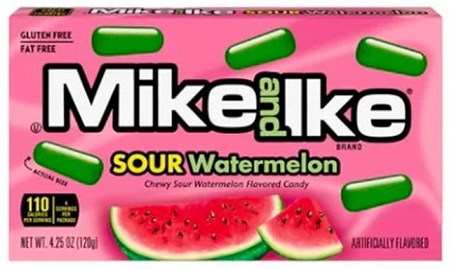 Конфеты Mike&Ike арбуз 120 гр., картон