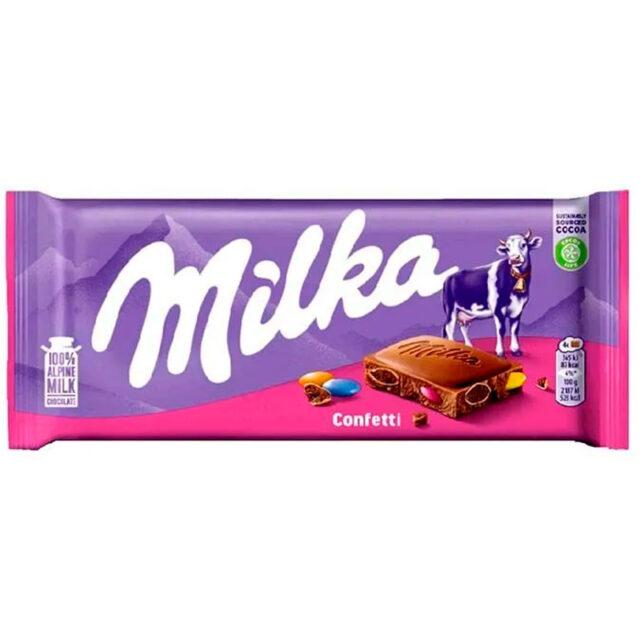 Шоколад Milka Confetti 100 гр., флоу-пак