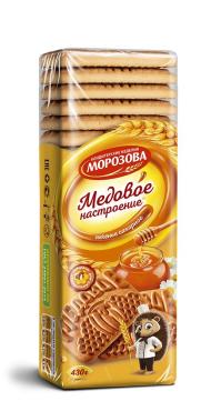 Печенье сахарное Медовой ,Морозова, 430 гр., ПЭТ