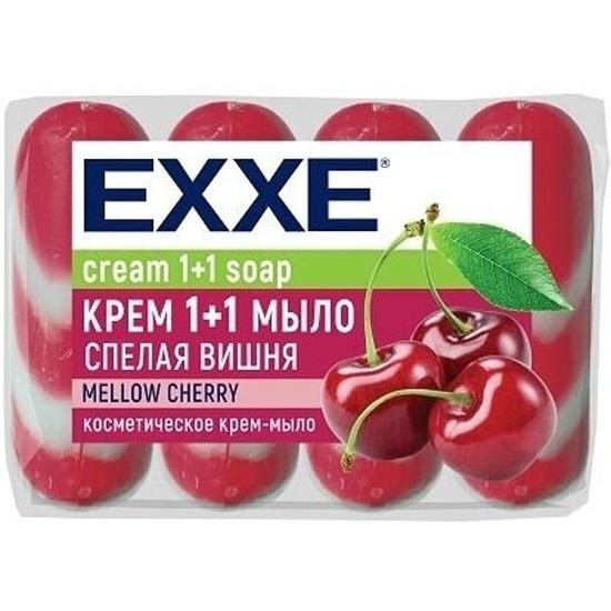 Крем-мыло EXXE 1+1 Спелая вишня 4 шт., 300 гр., флоу-пак