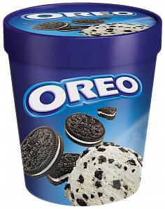 Мороженое ванильное с кусочками шоколадного печенья Oreo, 480 гр., ПЭТ стакан