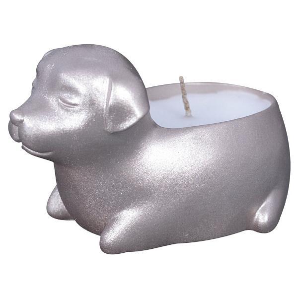 Свеча декоративная с подсвечником Мультидом собачка 12х7,5х7 см., пакет